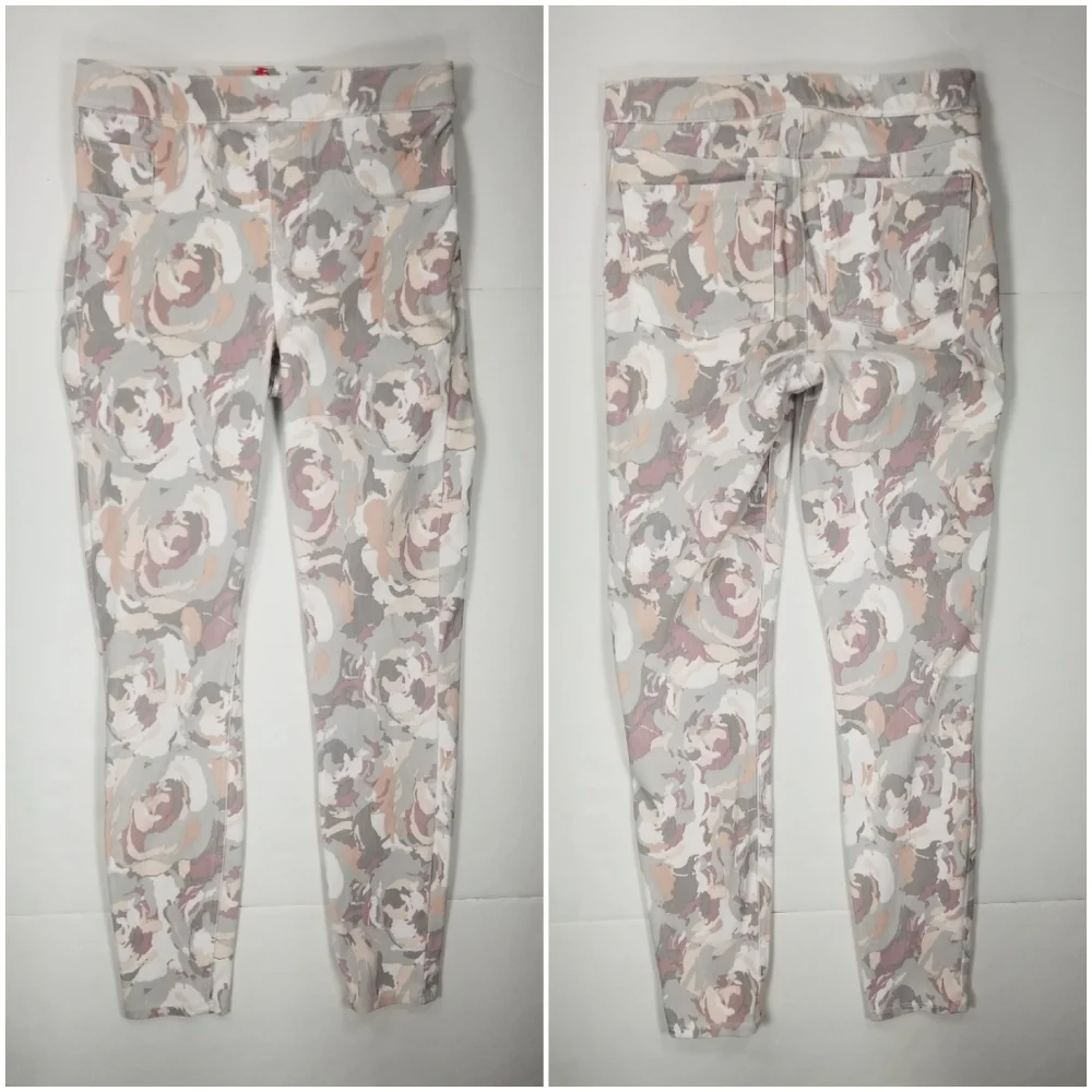 Spanx Sz S Pastel Floral Skinny Pull On Pants Jeggings Women's